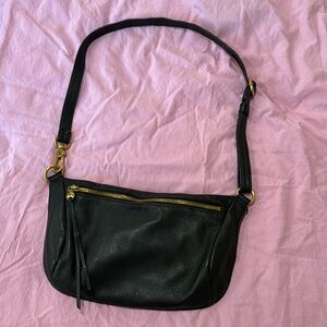 Hobo crossbody pebbled leather bag